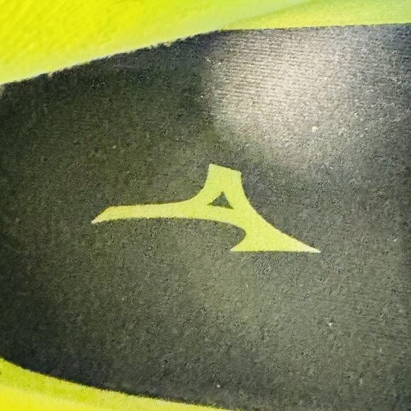 Mizuno Shoes Mens 14 Gray Yellow Paint Splatter Wave Creation 16 Running Sneaker - Picture 10 of 12